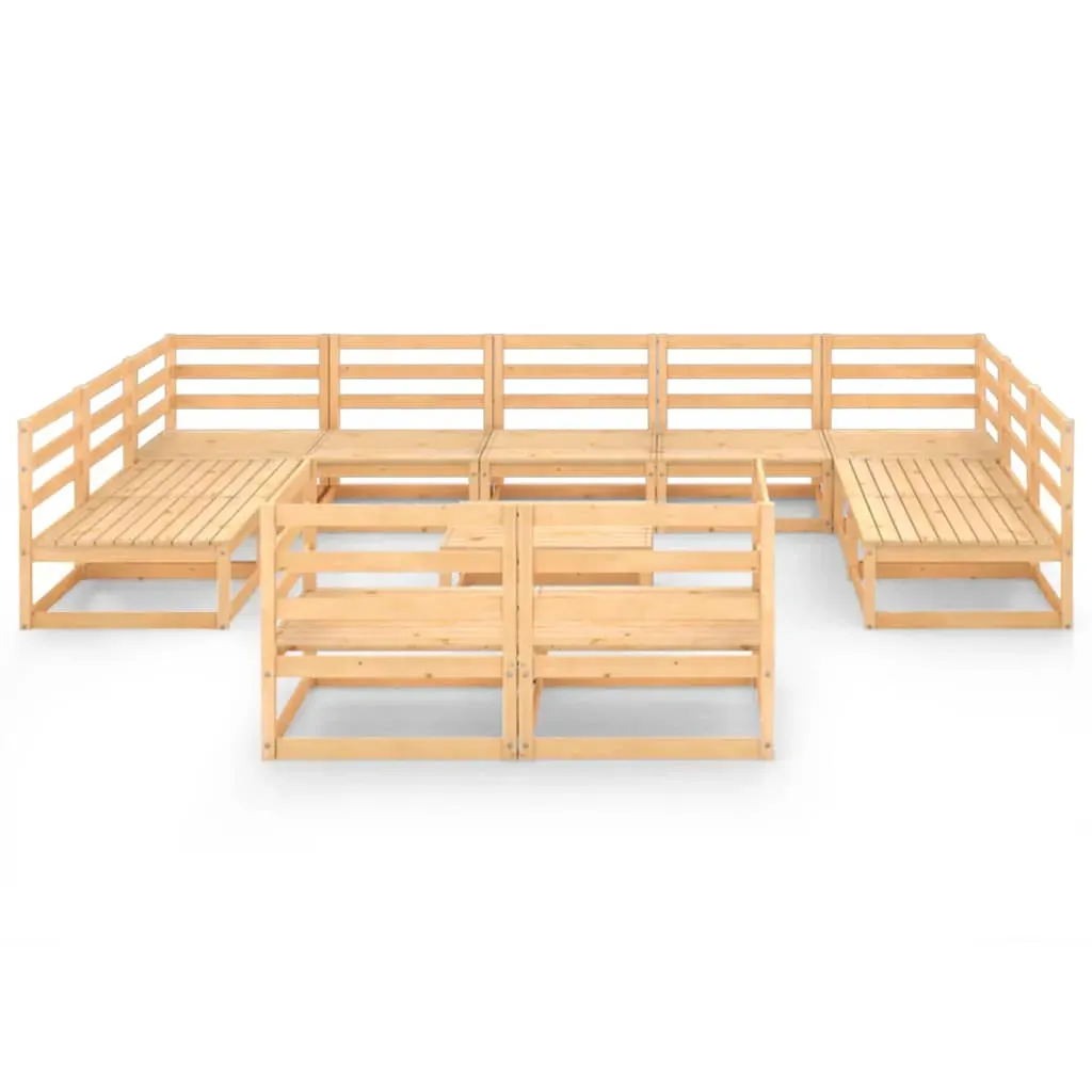 12 Piece Garden Lounge Set Solid Pinewood Price