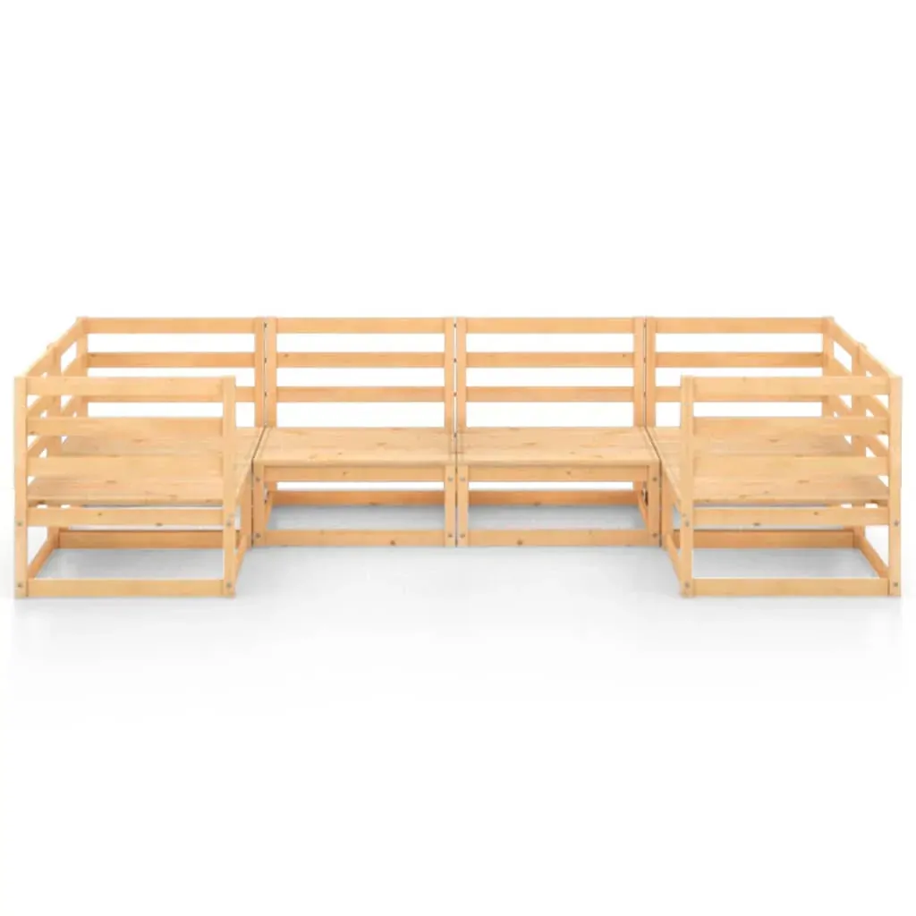 6 Piece Garden Lounge Set Solid Pinewood Price