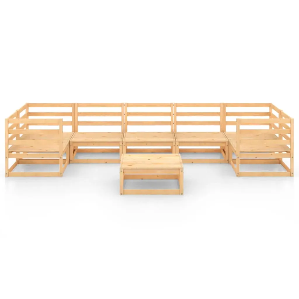 8 Piece Garden Lounge Set Solid Pinewood Price