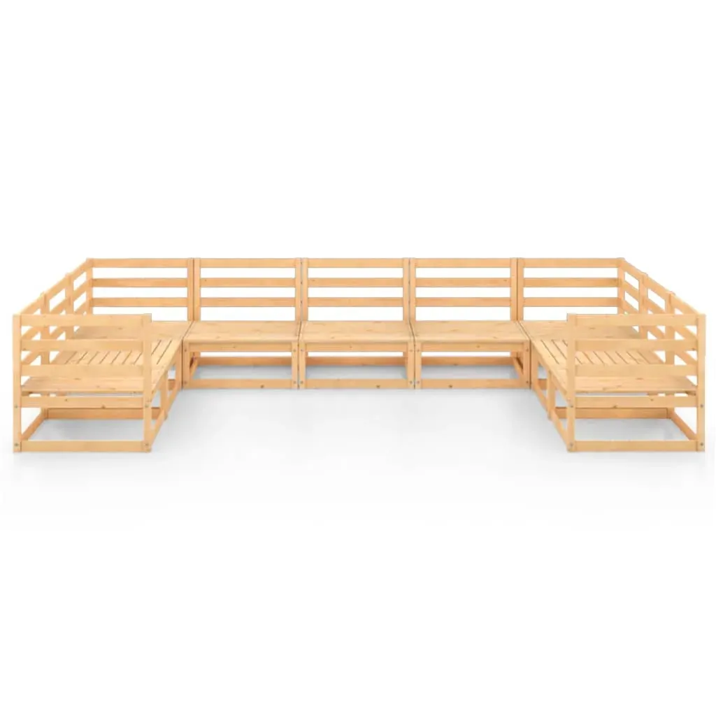 9 Piece Garden Lounge Set Solid Pinewood Price