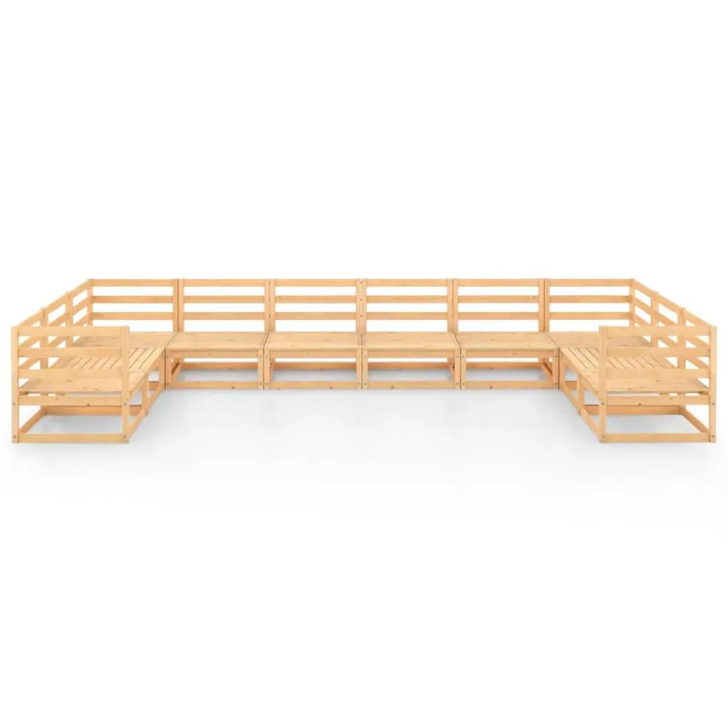 10 Piece Garden Lounge Set Solid Pinewood Price