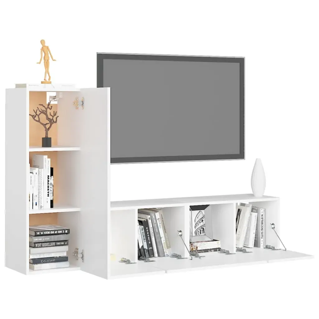 Brainerd 3 Piece TV Cabinet Set Engineered Wood Price
