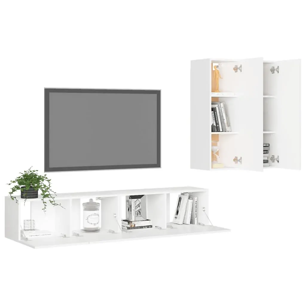 Kingston 4 Piece TV Cabinet Set Engineered Wood Price