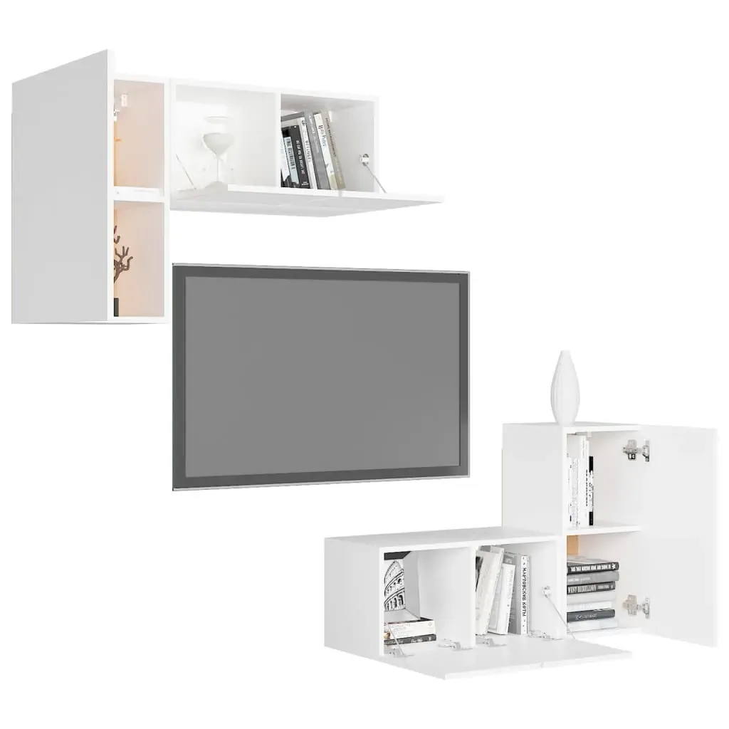 Stoneham 4 Piece TV Cabinet Set Engineered Wood Price