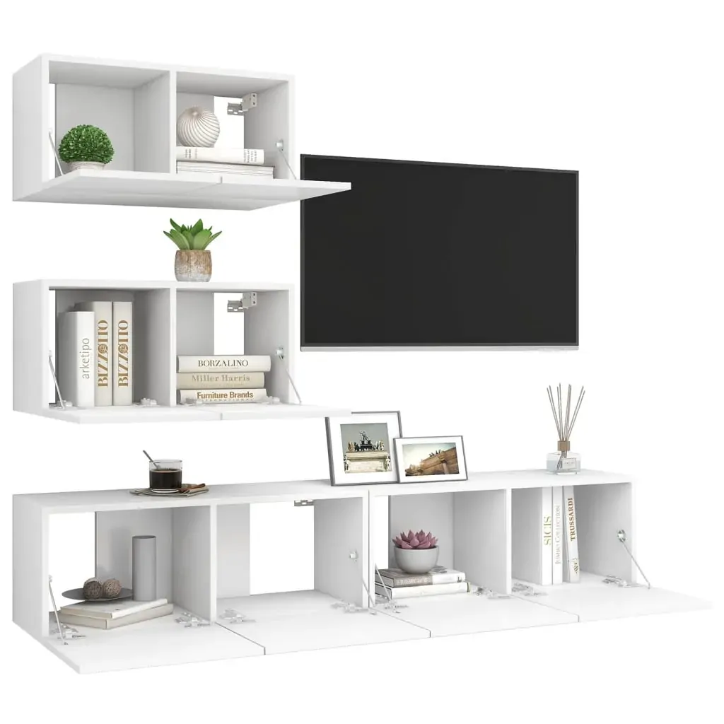 Nashville 4 Piece TV Cabinet Set Engineered Wood Price