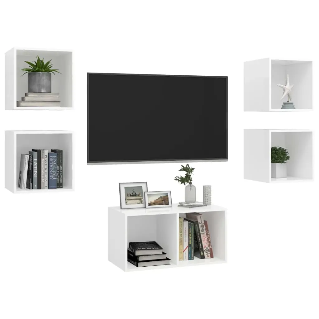 Cresta 5 Piece TV Cabinet Set Engineered Wood Price