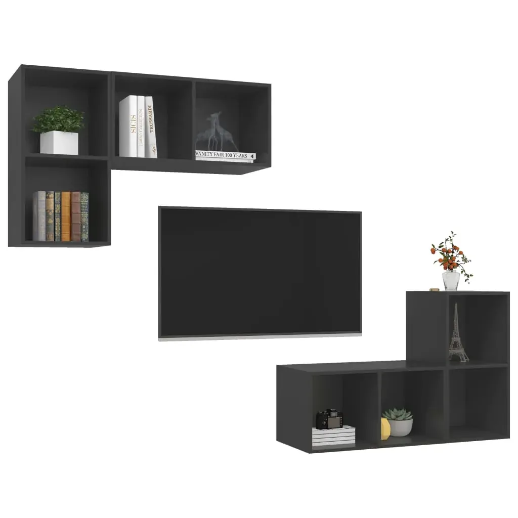 Norco Wall-mounted TV Cabinets 4 pcs Engineered Wood Price