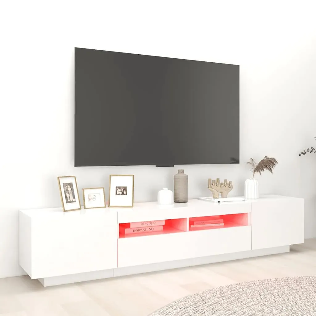 Apache TV Cabinet with LED Lights 200x35x40 cm Price