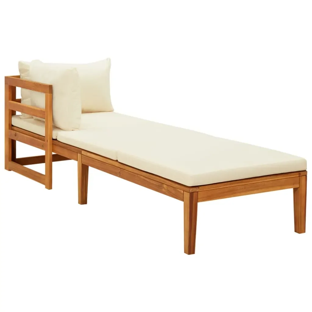 Sun Loungers with Cushions 2 pcs Acacia Wood Price