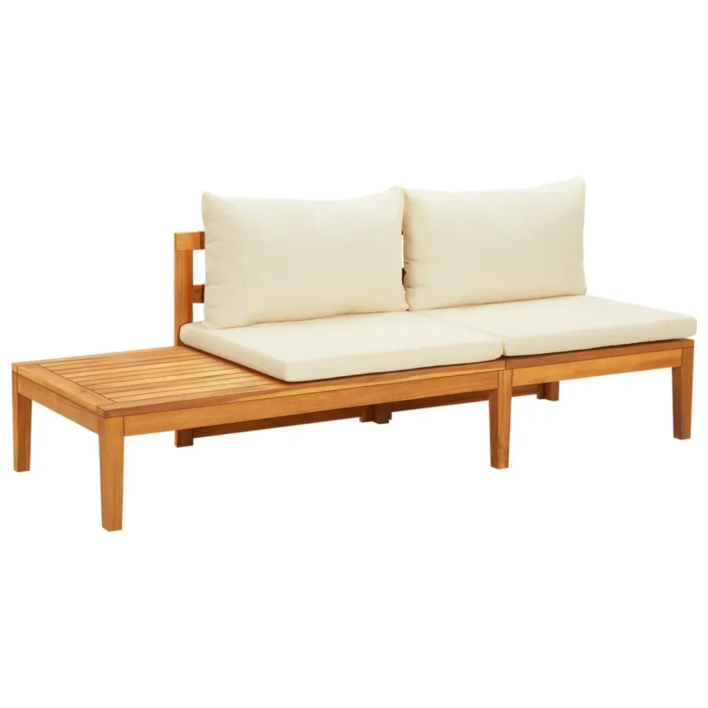 Garden Benches with Cushions 2 pcs Acacia Wood Price