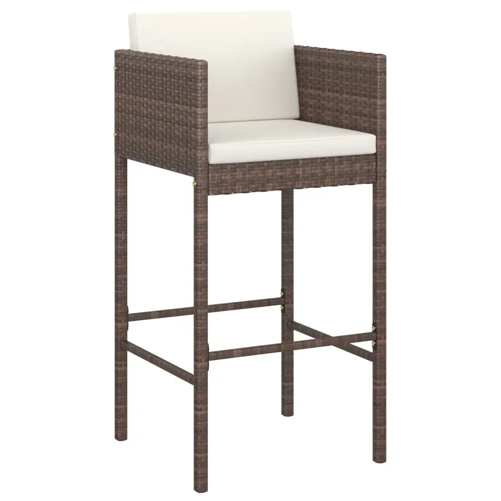 Garden Bar Set with Cushions Poly Rattan Price