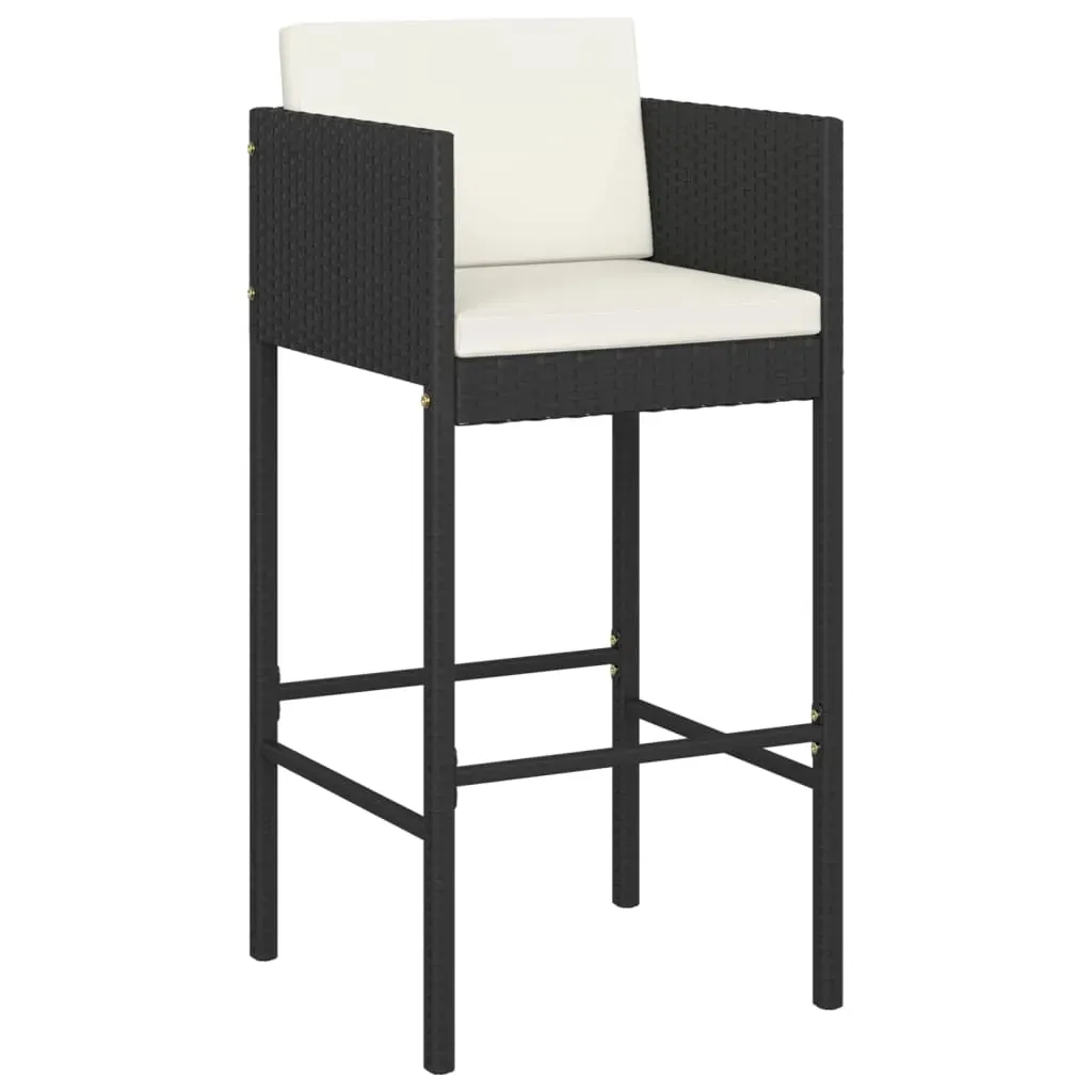Garden Bar Set with Cushions Poly Rattan Price