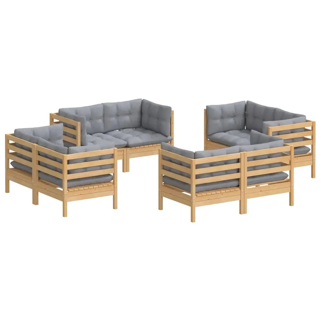8 Piece Garden Lounge Set with Cushions Pinewood Price