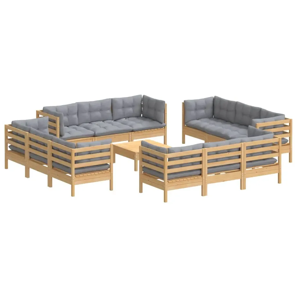 13 Piece Garden Lounge Set with Cushions Pinewood Price