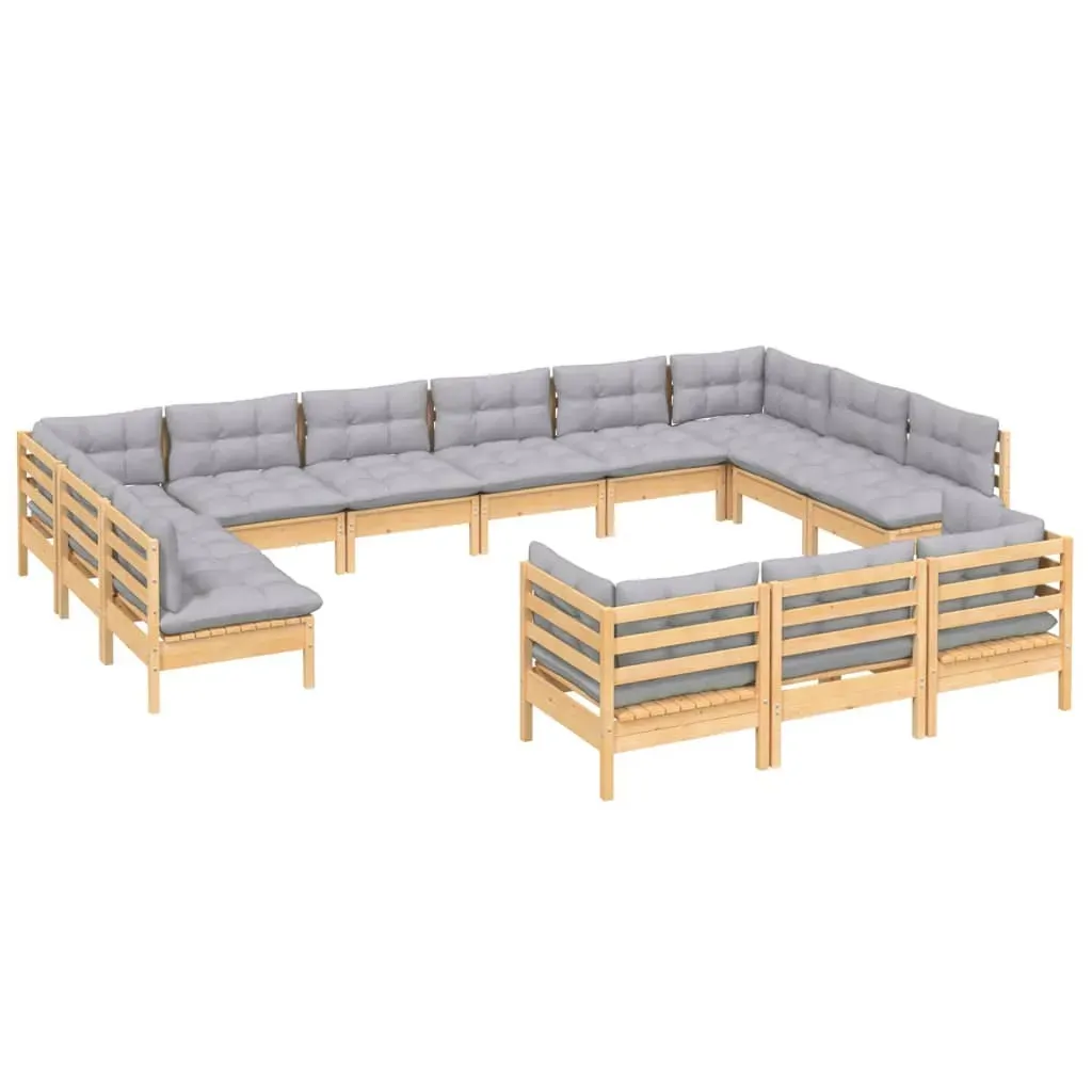 13 Piece Garden Lounge Set with Cushions Pinewood Price