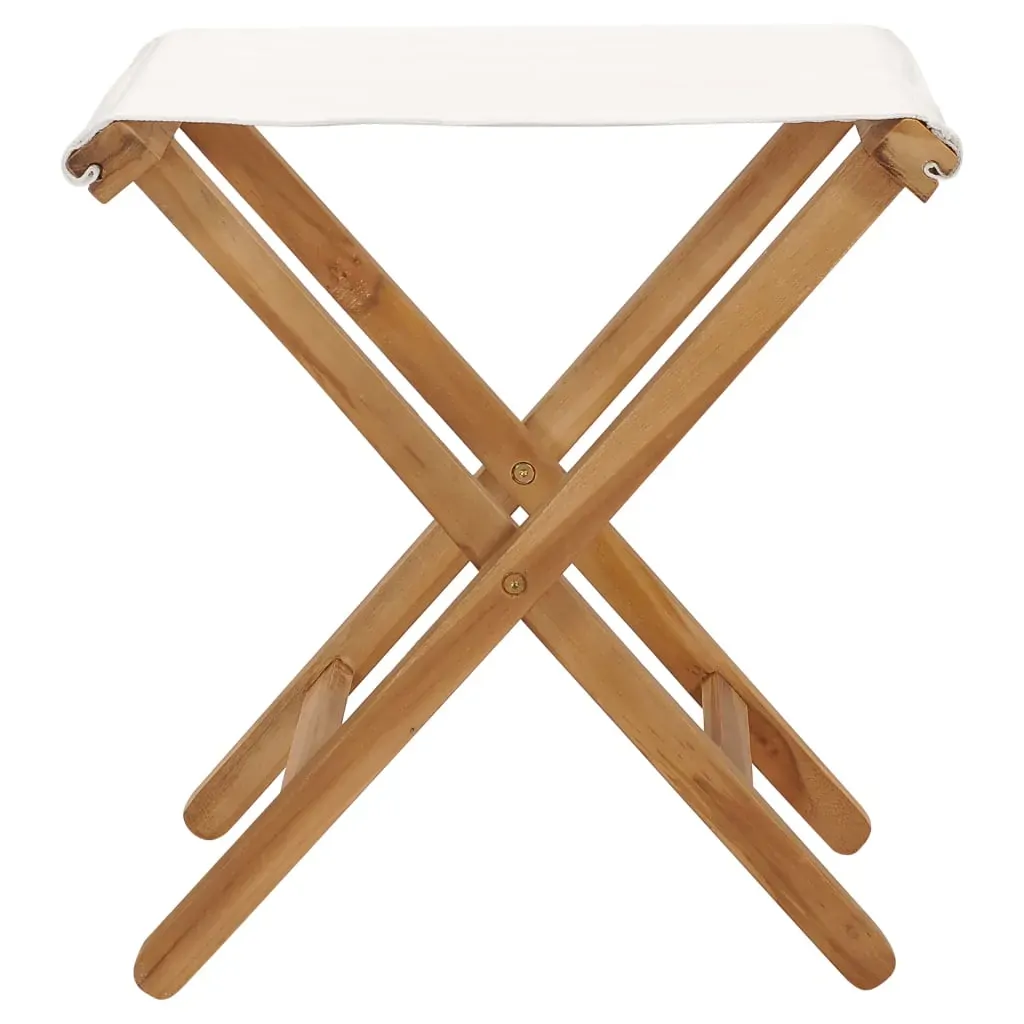 Folding Chairs 2 pcs Solid Teak Wood and Fabric Price