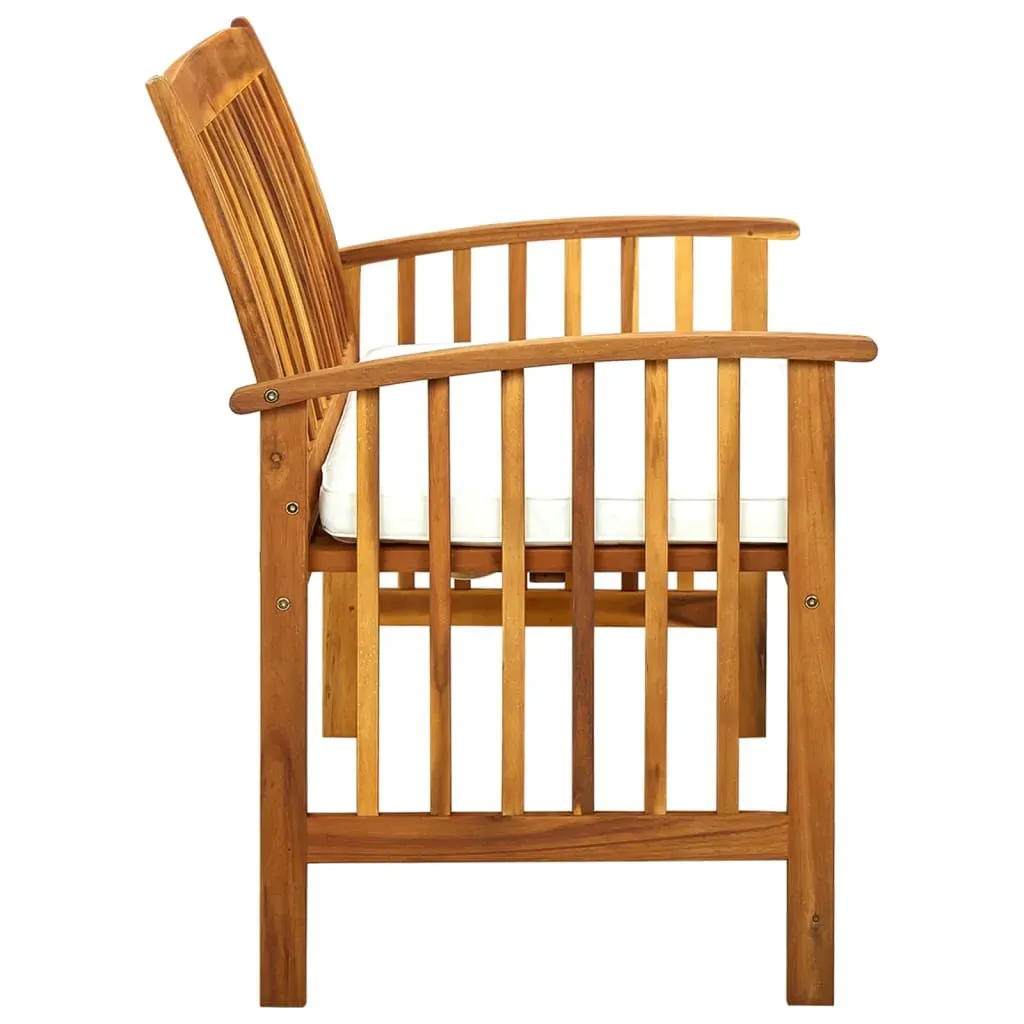 Garden Bench with Cushion Solid Acacia Wood Price