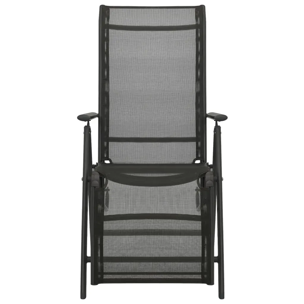 Reclining Garden Chairs 2pcs Textilene and Aluminium Price