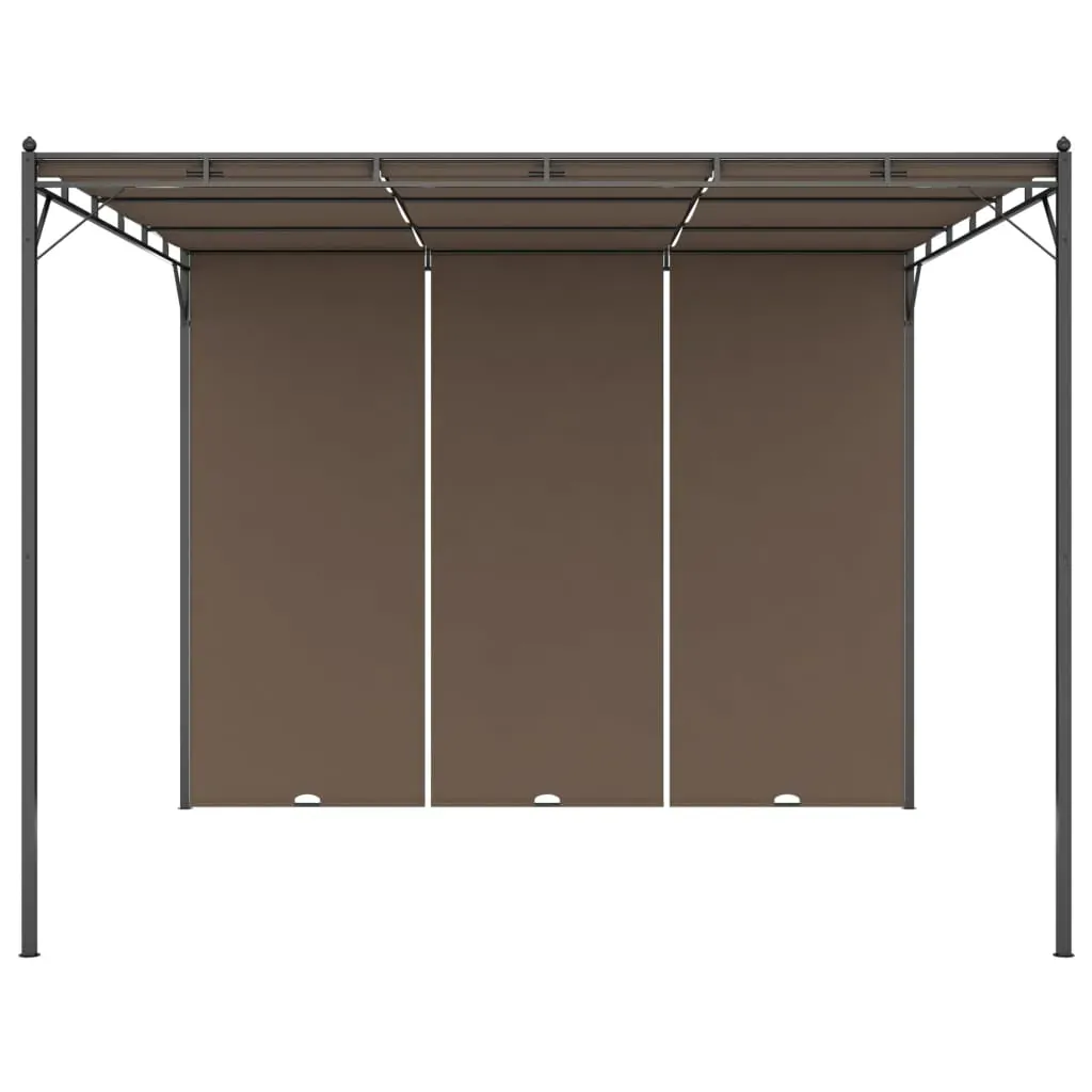 Garden Gazebo with Side Curtain Taupe Price