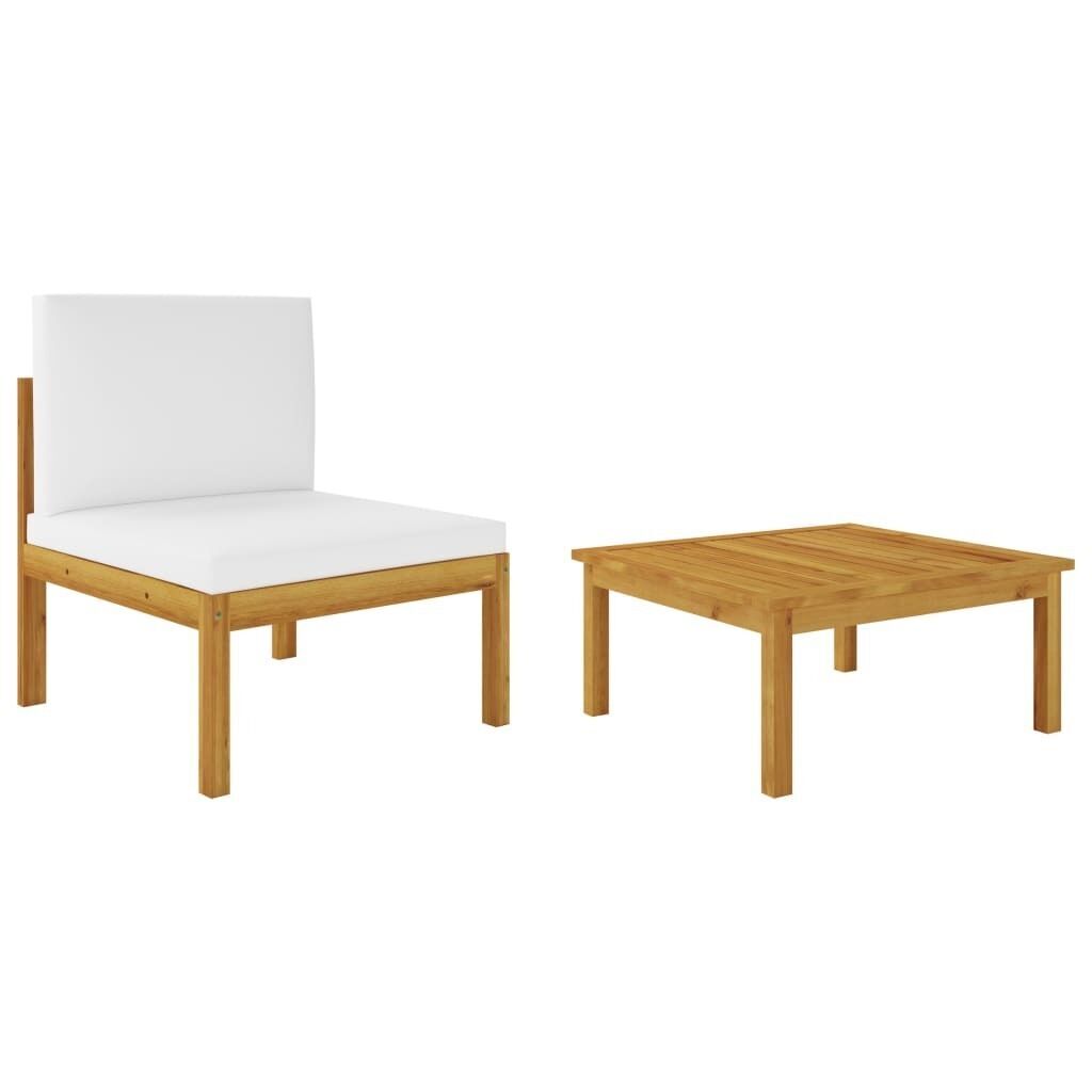 Garden Sofas 2 pcs with Cushions Solid Acacia Wood Price