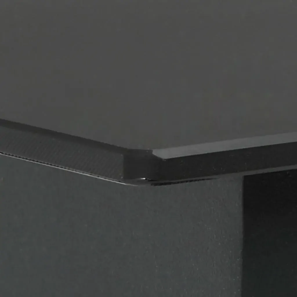 Garden Dining Table Black Steel and Glass Price