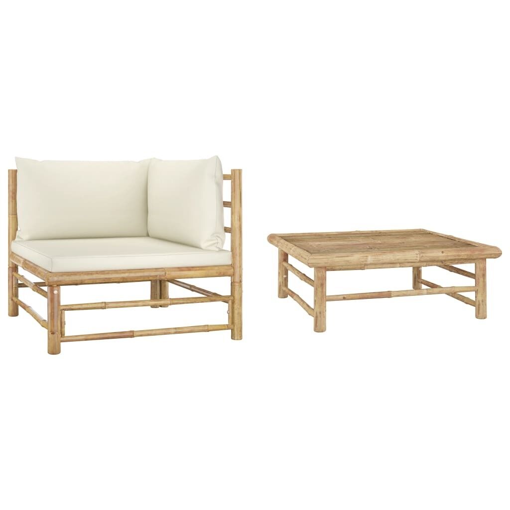 Garden Lounge Set with Cushions Bamboo Price
