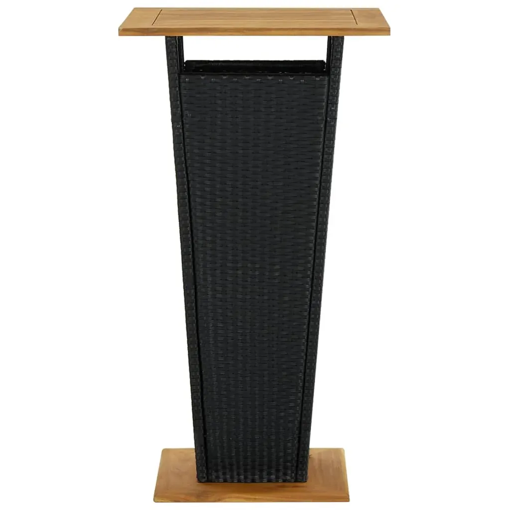 Bar Table Poly Rattan and Solid Acacia Wood Price