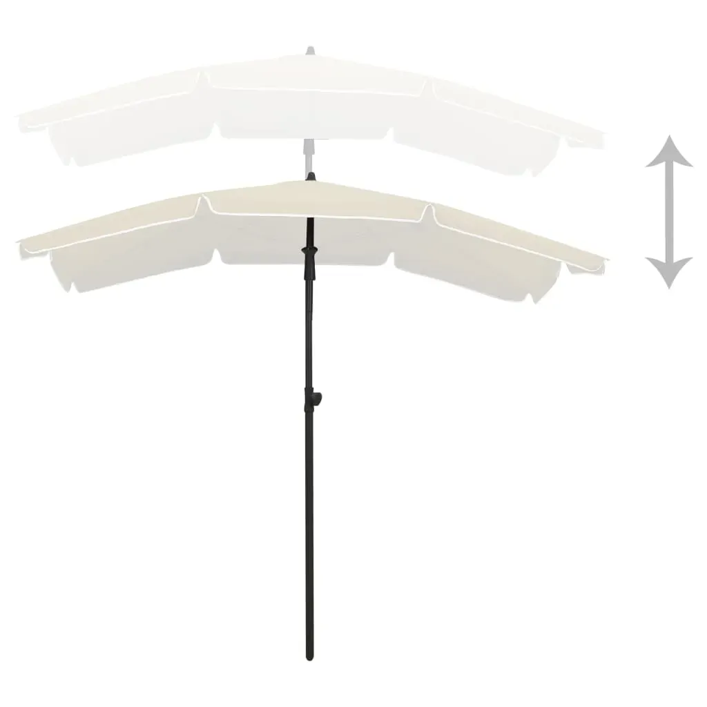 Garden Parasol with Pole 200x130 cm Price