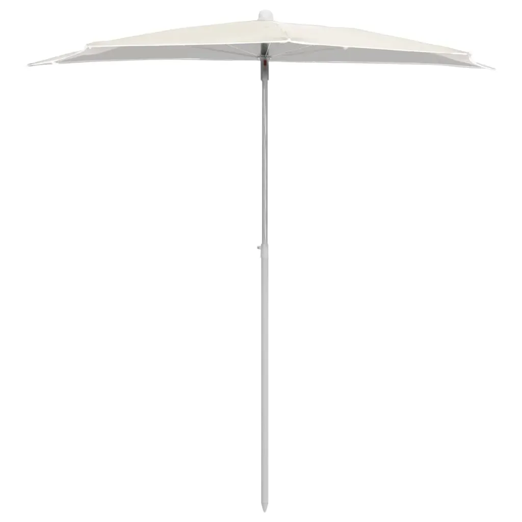 Garden Half Parasol with Pole 180x90 cm Price