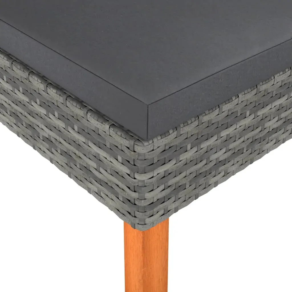 Footstool Poly Rattan and Solid Eucalyptus Wood Price