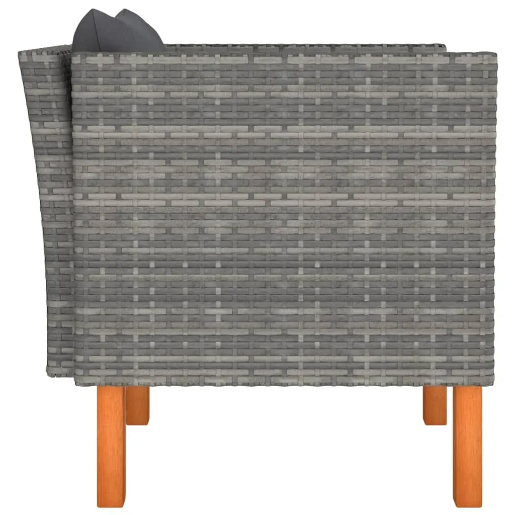 Garden Sofa Poly Rattan and Solid Eucalyptus Wood Price