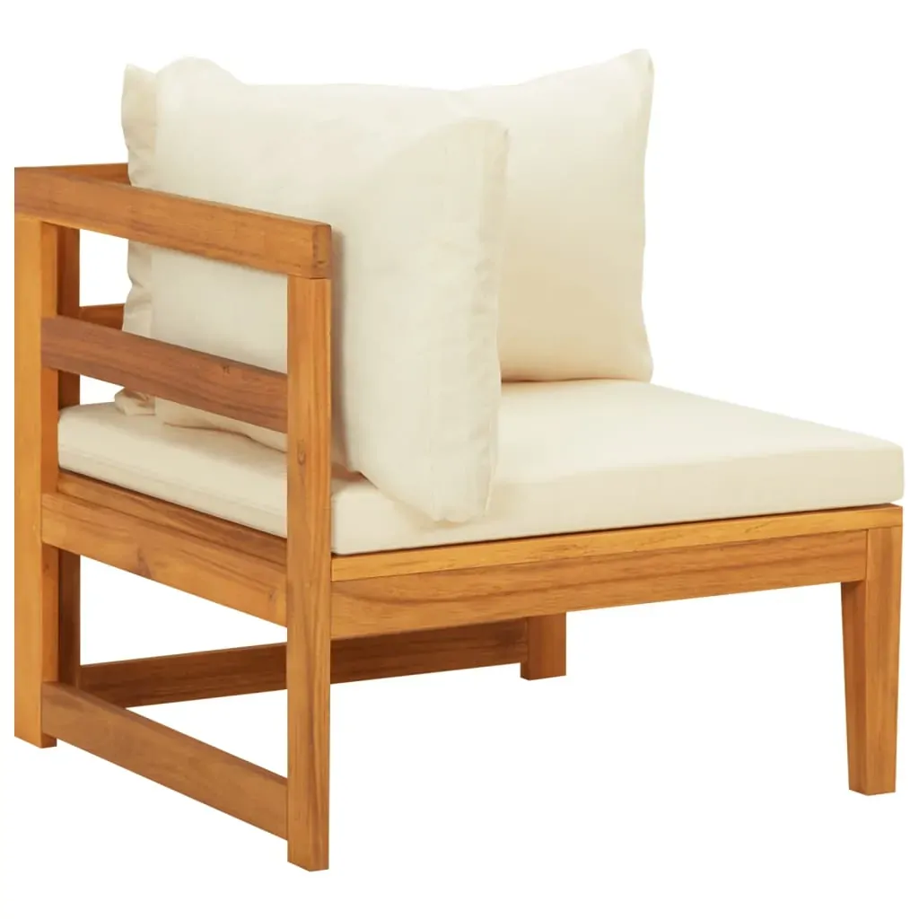 Corner Sofa with Cushions Solid Acacia Wood Price