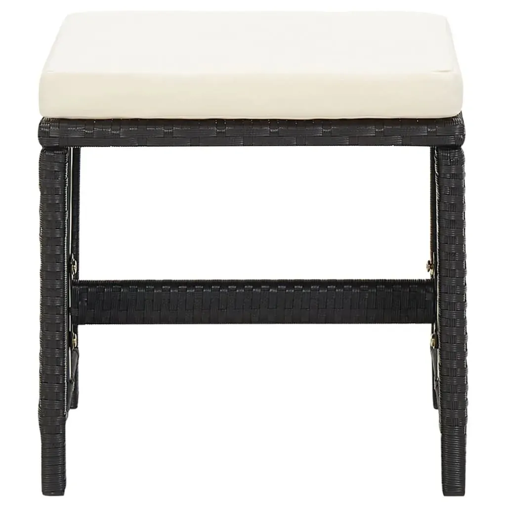 Garden Stools 4 pcs with Cushions Poly Rattan Price