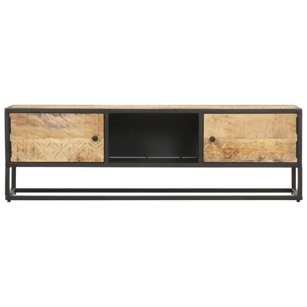 Harpenden TV Cabinet with Carved Door Rough Mango Wood Price