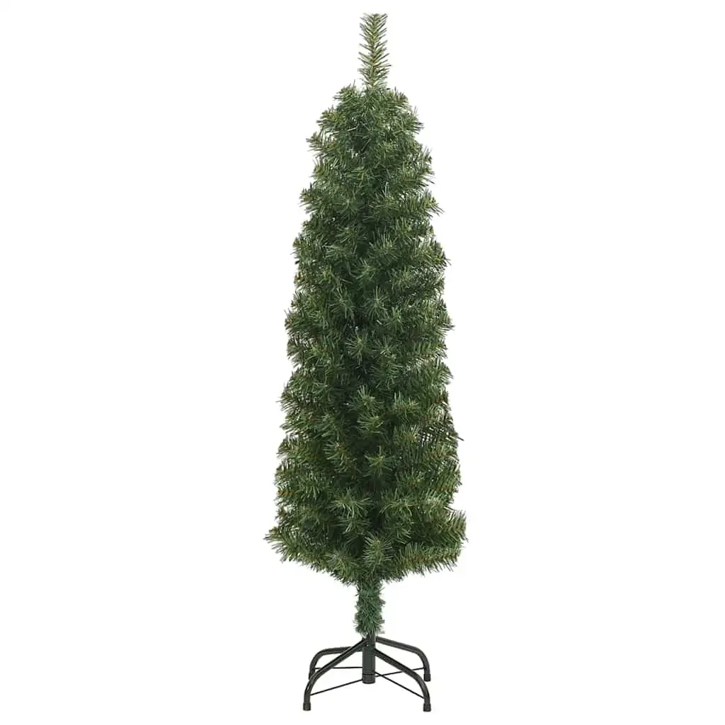 Slim Artificial Christmas Tree with Stand Green PVC Price