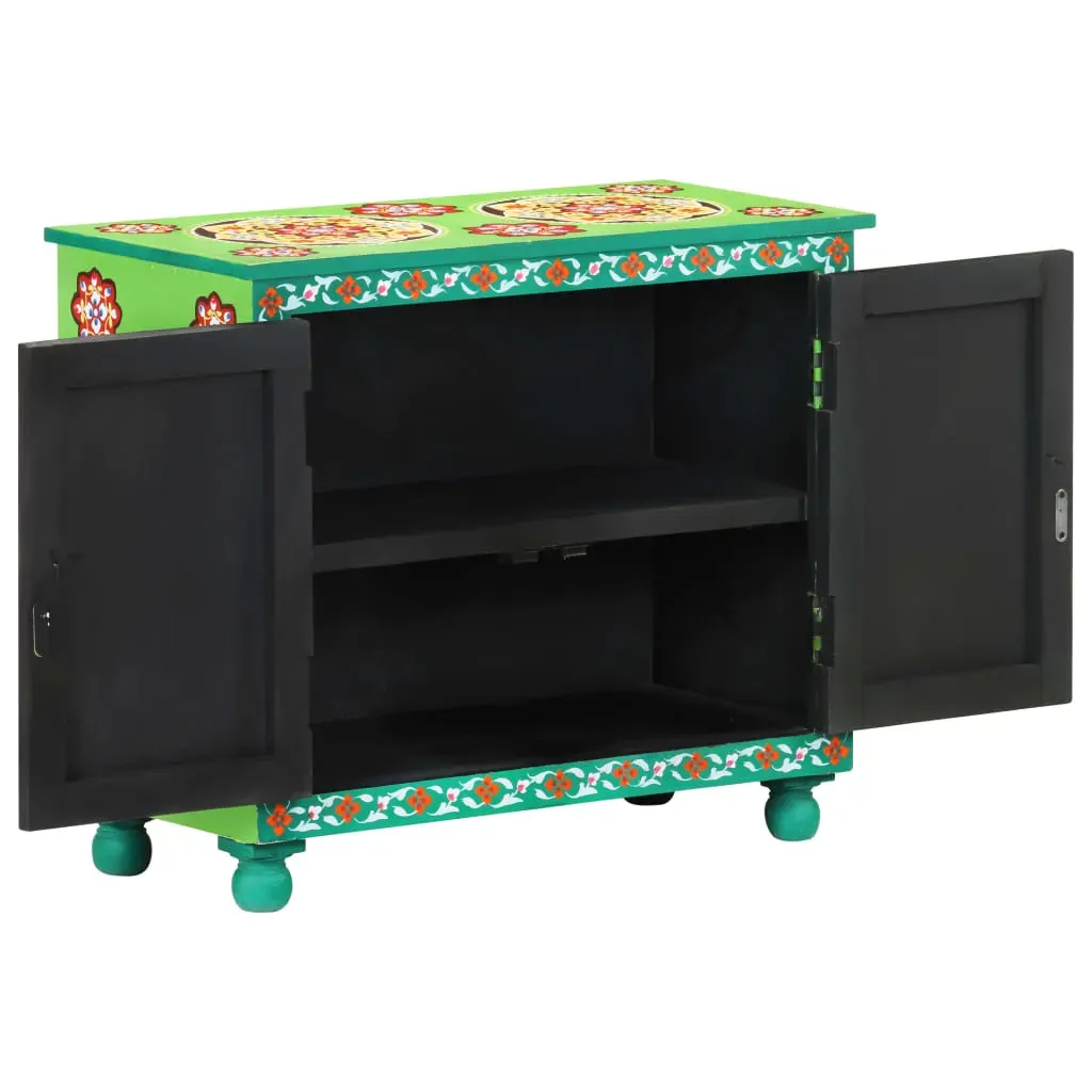 Hand Painted Sideboard 70x35x60 cm Solid Mango Wood Price