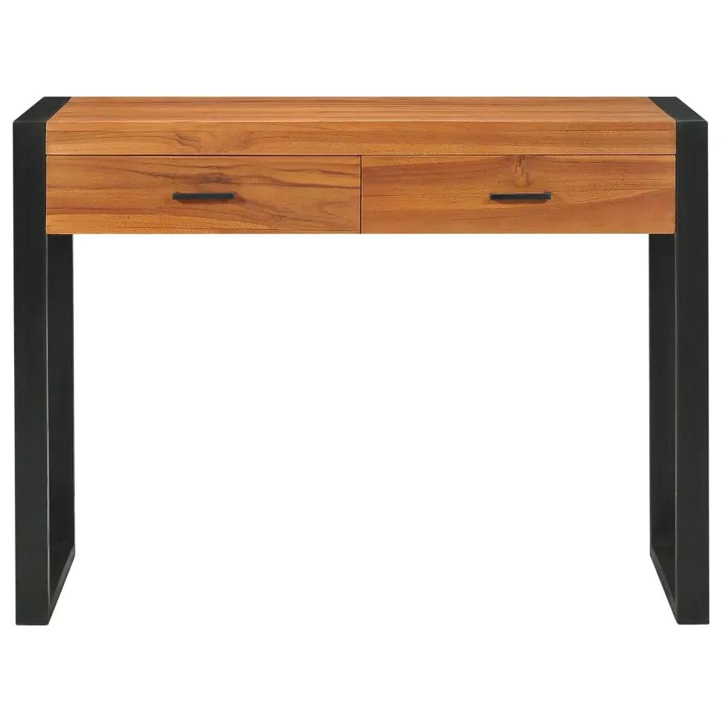 Desk with 2 Drawers Recycled Teak Wood Price