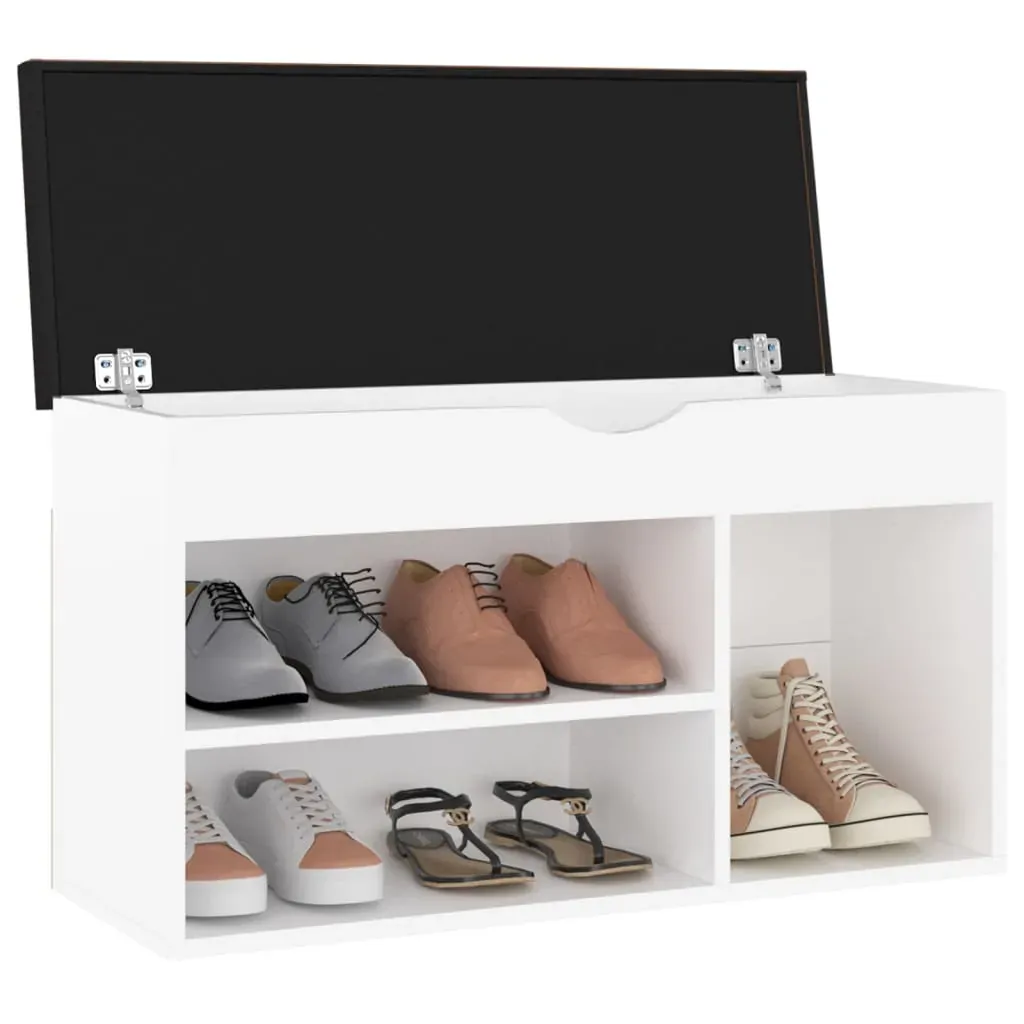Shoe Bench with Cushion 80x30x47 cm Engineered Wood Price