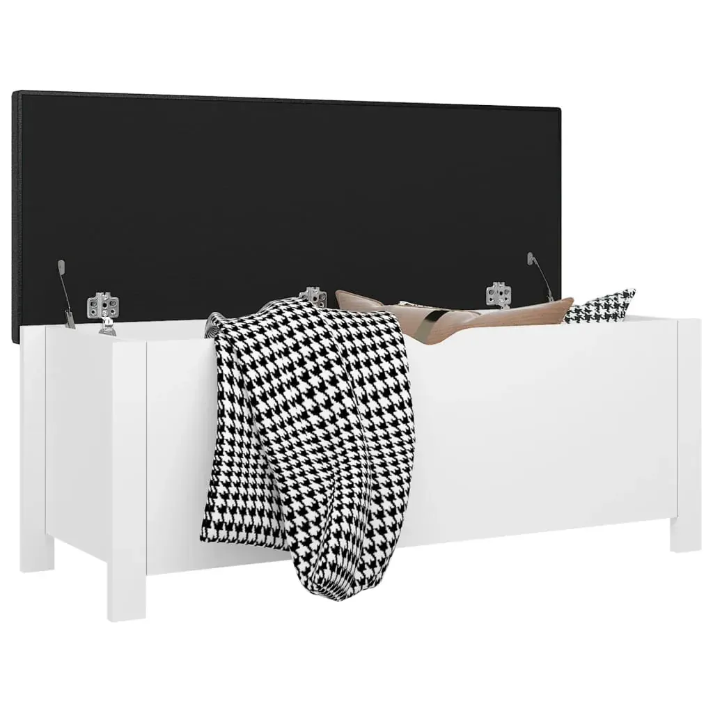 Storage Box with Cushion 105x40x45 cm Engineered Wood Price