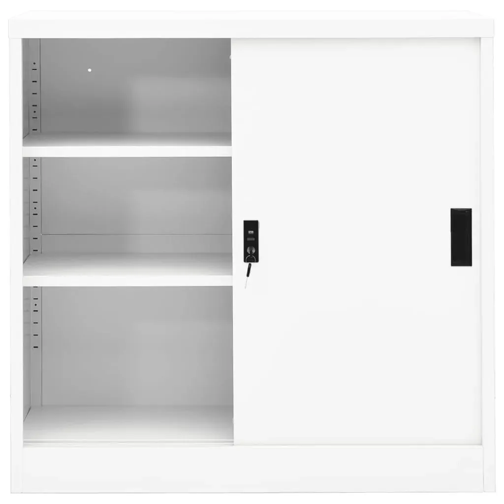 Office Cabinet with Sliding Door 90x40x90 cm Steel Price