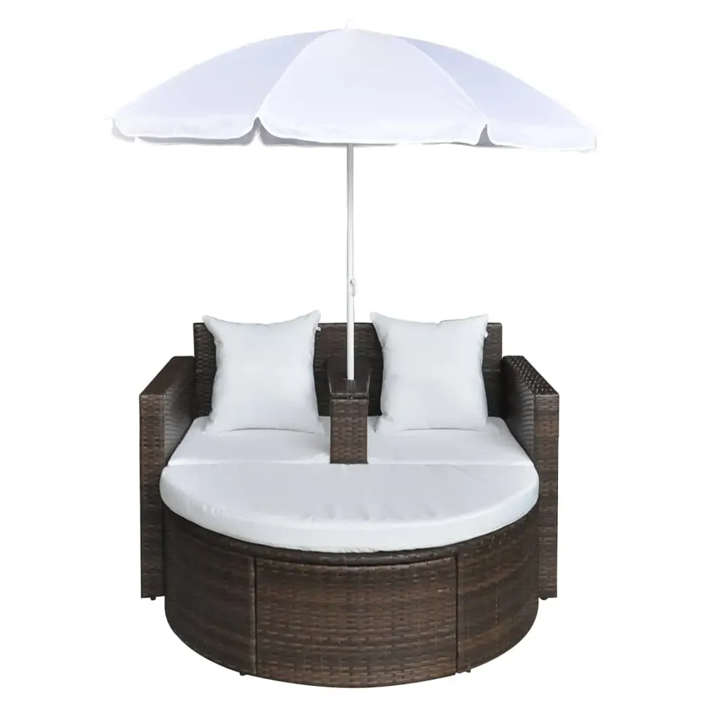 Garden Bed with Parasol Poly Rattan Price