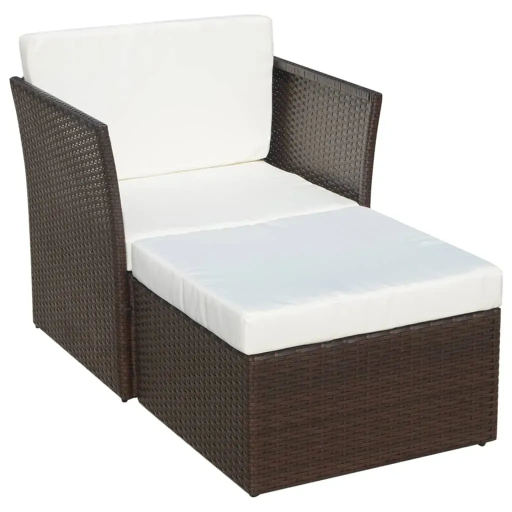 Garden Chair with Stool Poly Rattan Price