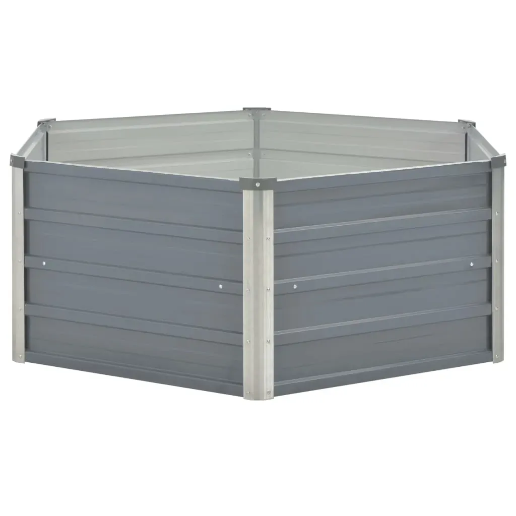 Raised Garden Bed 129x129x46 cm Galvanised Steel Price