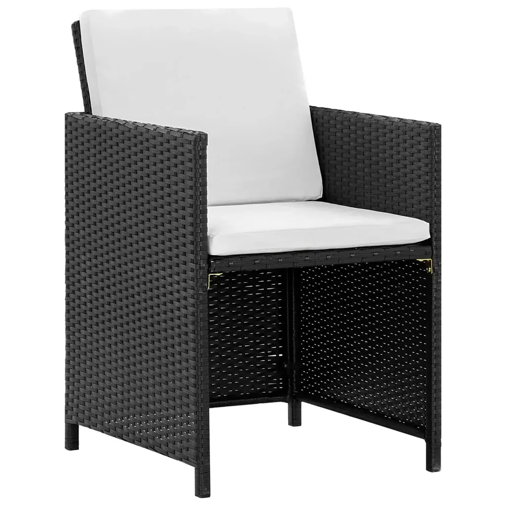 9 Piece Outdoor Dining Set with Cushions Poly Rattan Price