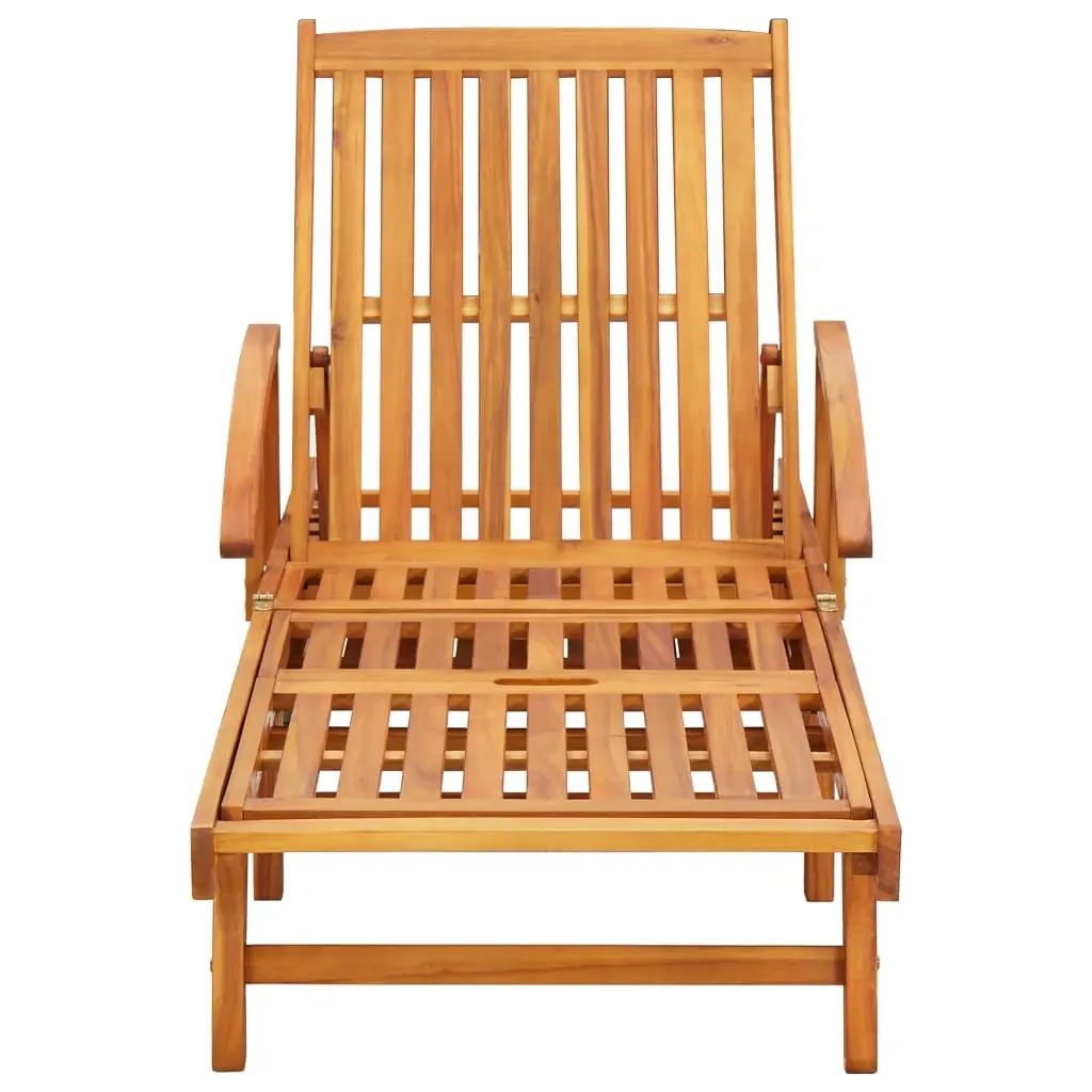 Sun Lounger Solid Acacia Wood Price