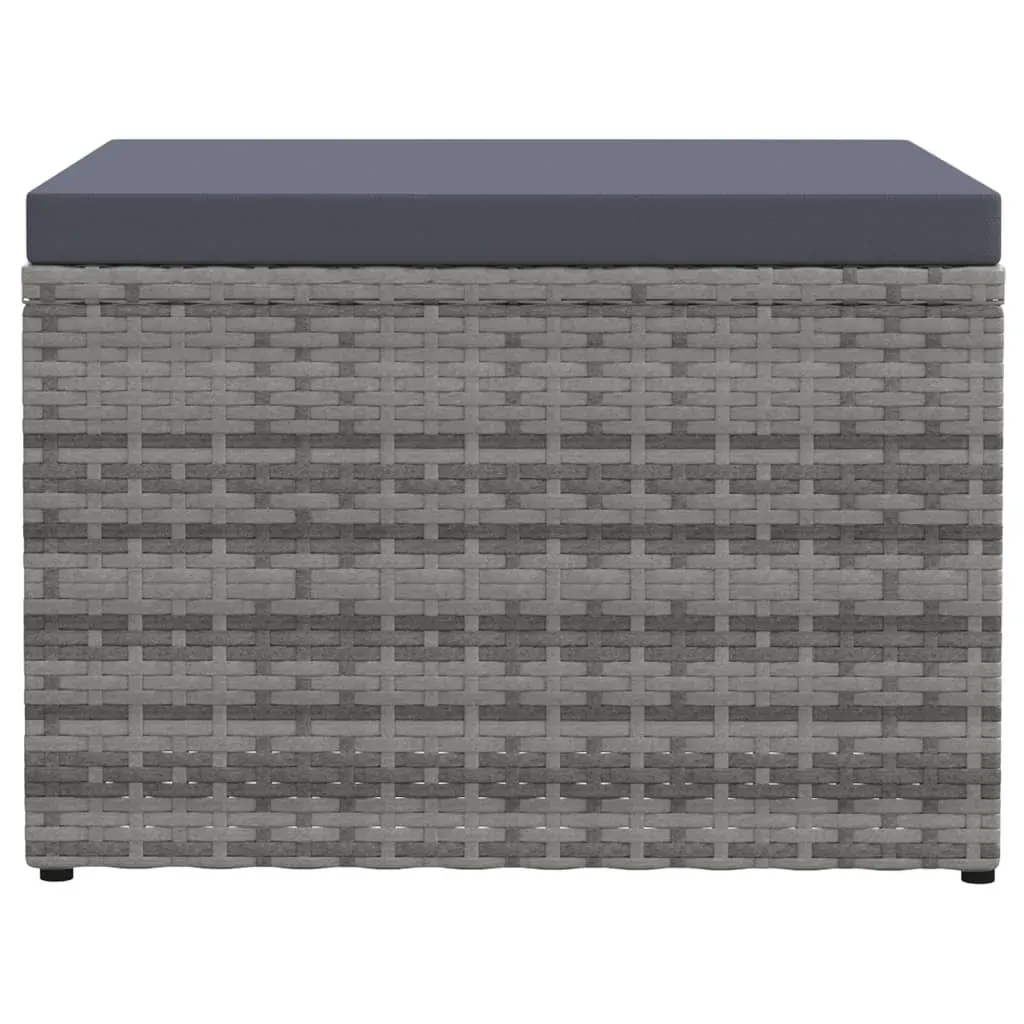 Footstool Ottoman Poly Rattan 53x53x30 cm Price