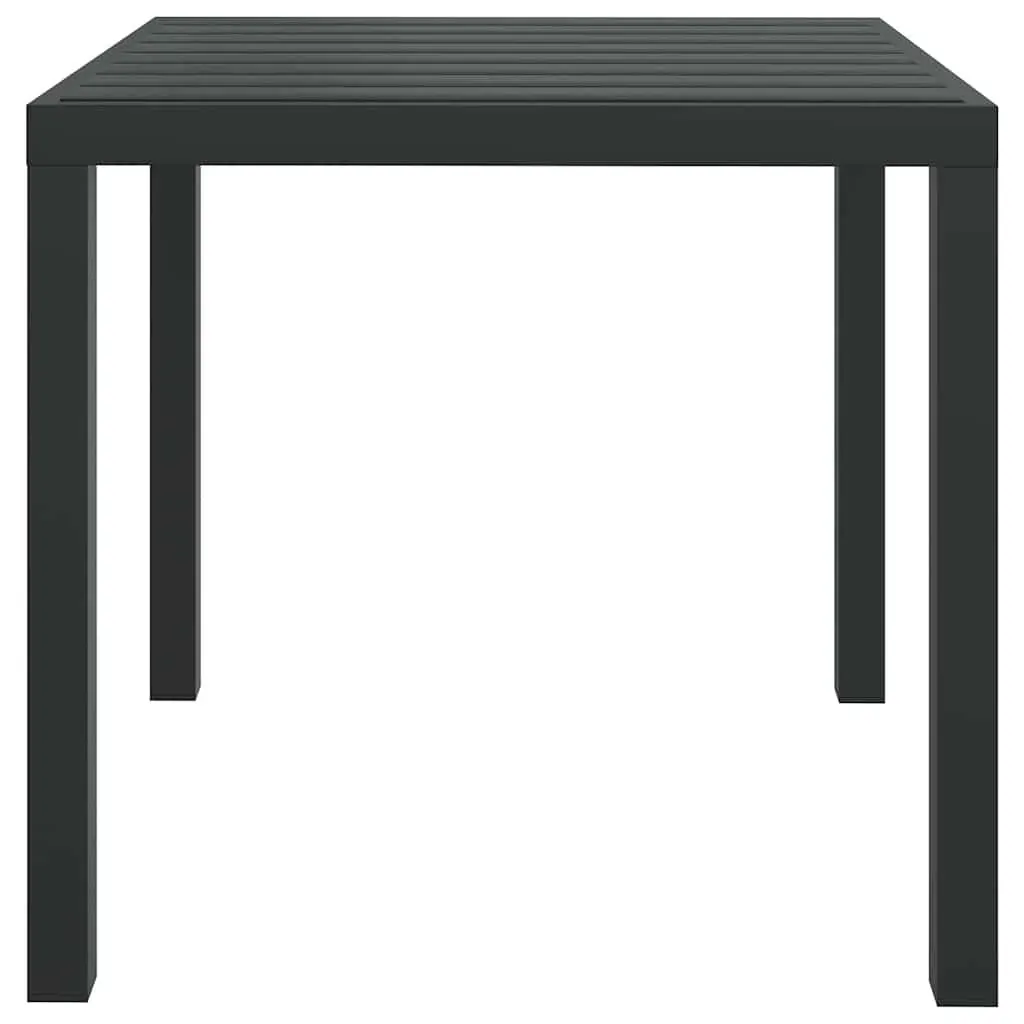 Garden Table Black Aluminium and WPC Price