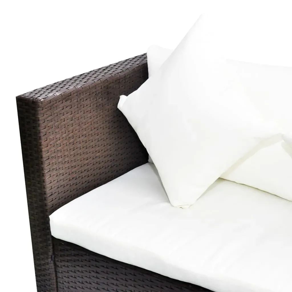 4 Piece Garden Lounge Set with Cushions Poly Rattan Price