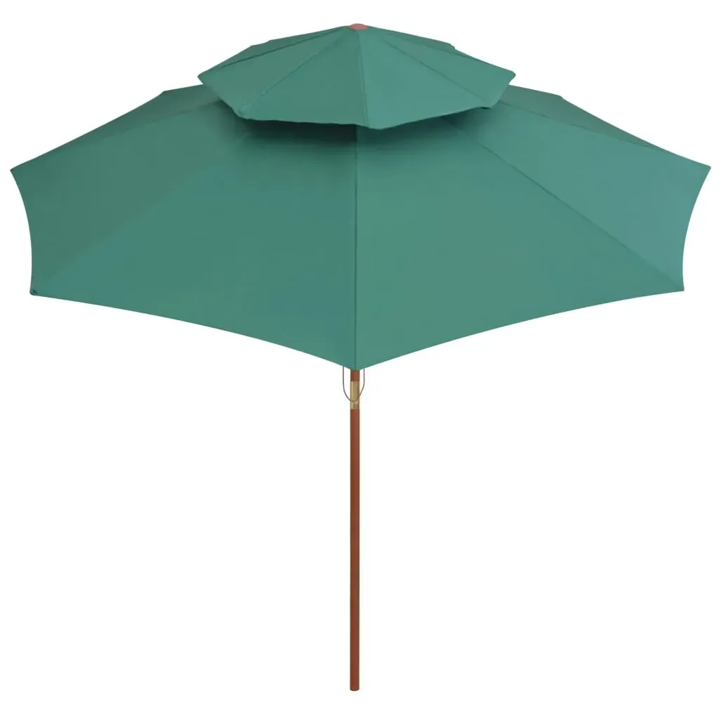 Double Decker Parasol 270x270 cm Wooden Pole Price