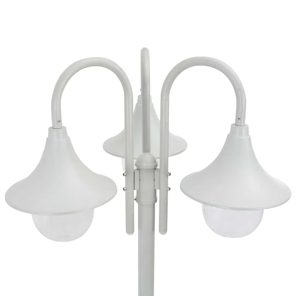 Garden Post Light E27 220 cm Aluminium 3-Lantern Price